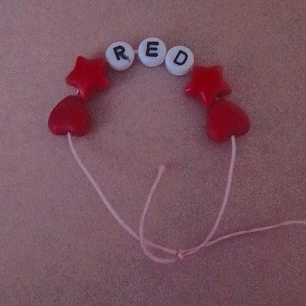 Homemade Taylor Swift album bracelet.